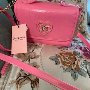 NWT Juicy Couture Pink Mini Bag with Heart Logo
